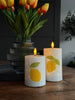 Bougies blocs LED TWINKLE Citrus - Lot de 2