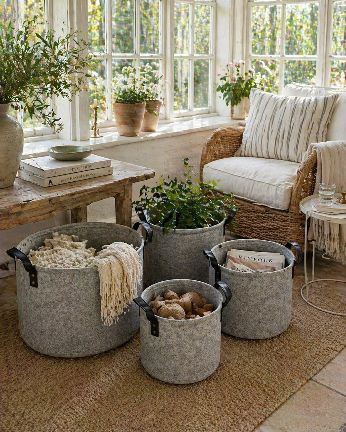 Set de 4 paniers de rangement