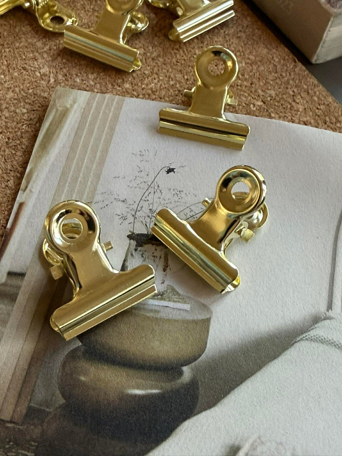 Pince à papier en métal doré - 10 pcs