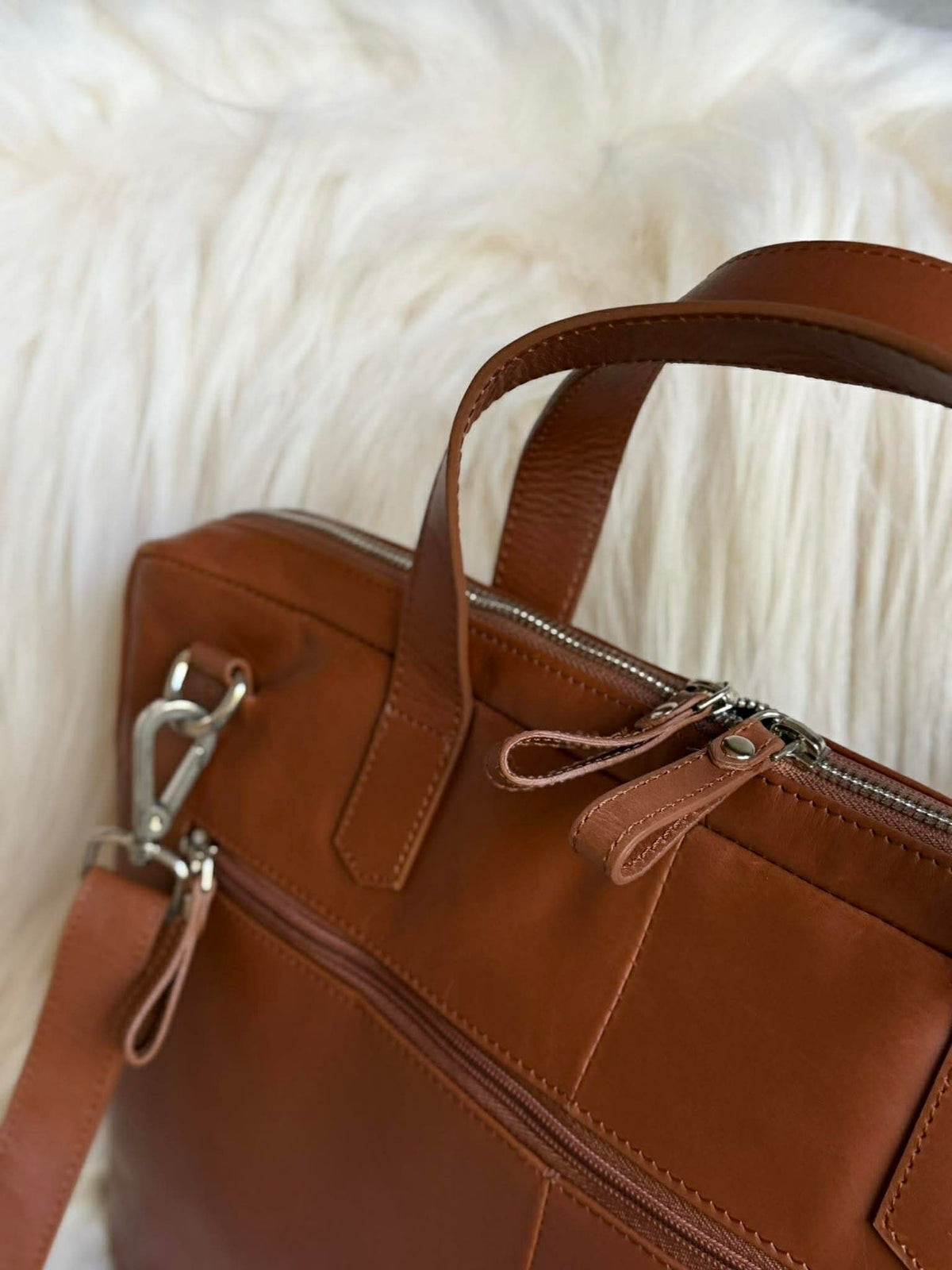 Sacoche pour ordinateur portable - LUND New Cognac