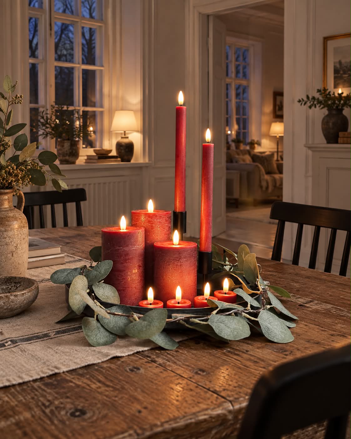 Lot de bougies LED de 10 pièces - Rouge