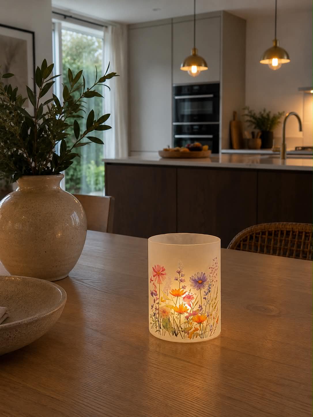 Lampe FLORA - Violet / rose