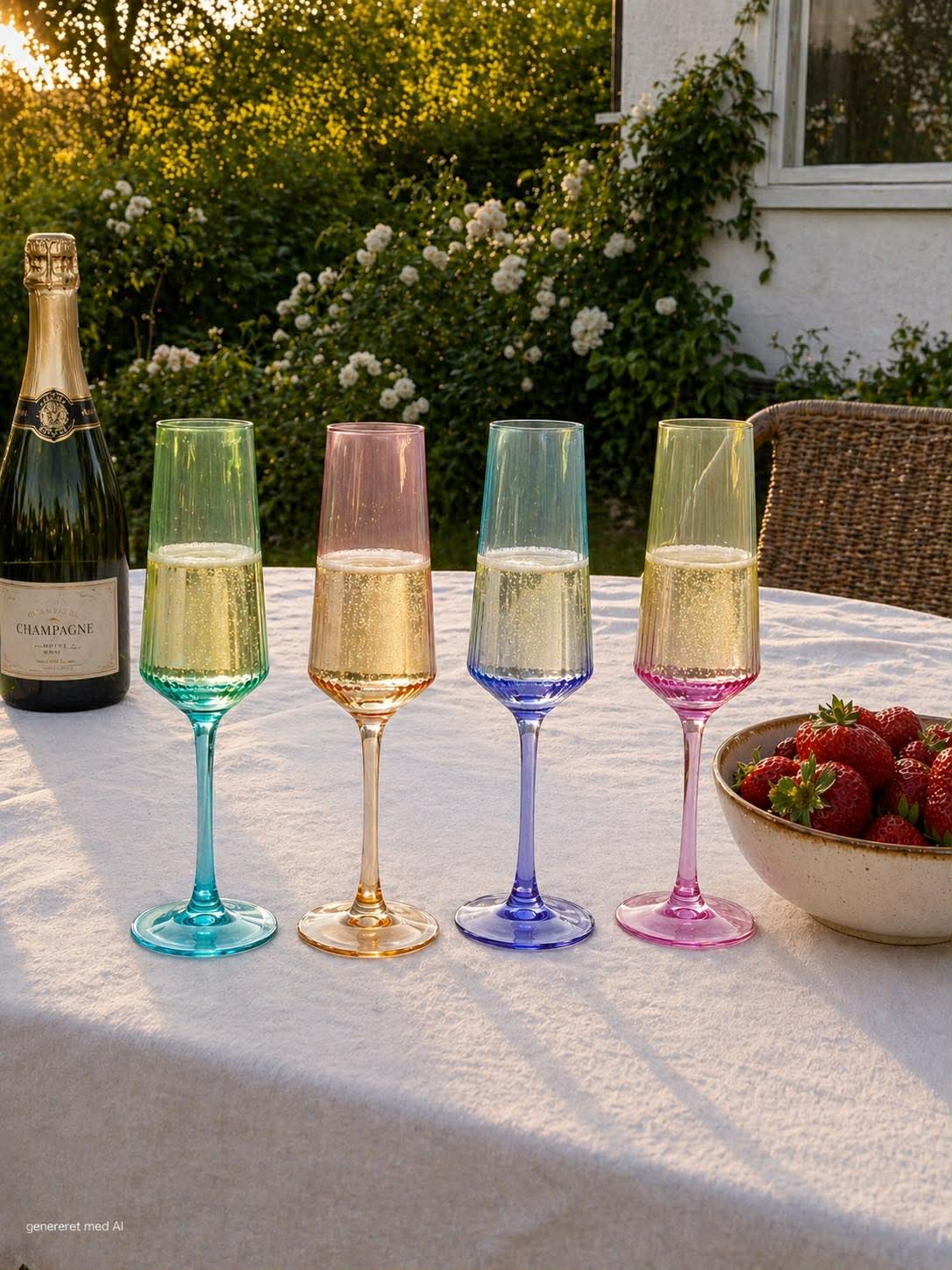 Verres à champagne Aurora - Color MIX
