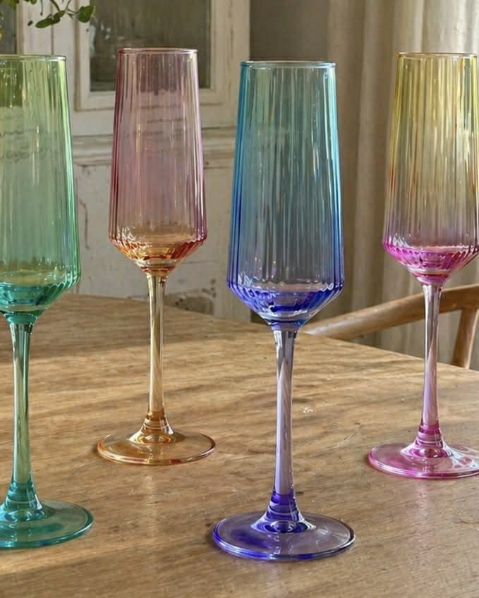 Verres à champagne Aurora - Color MIX