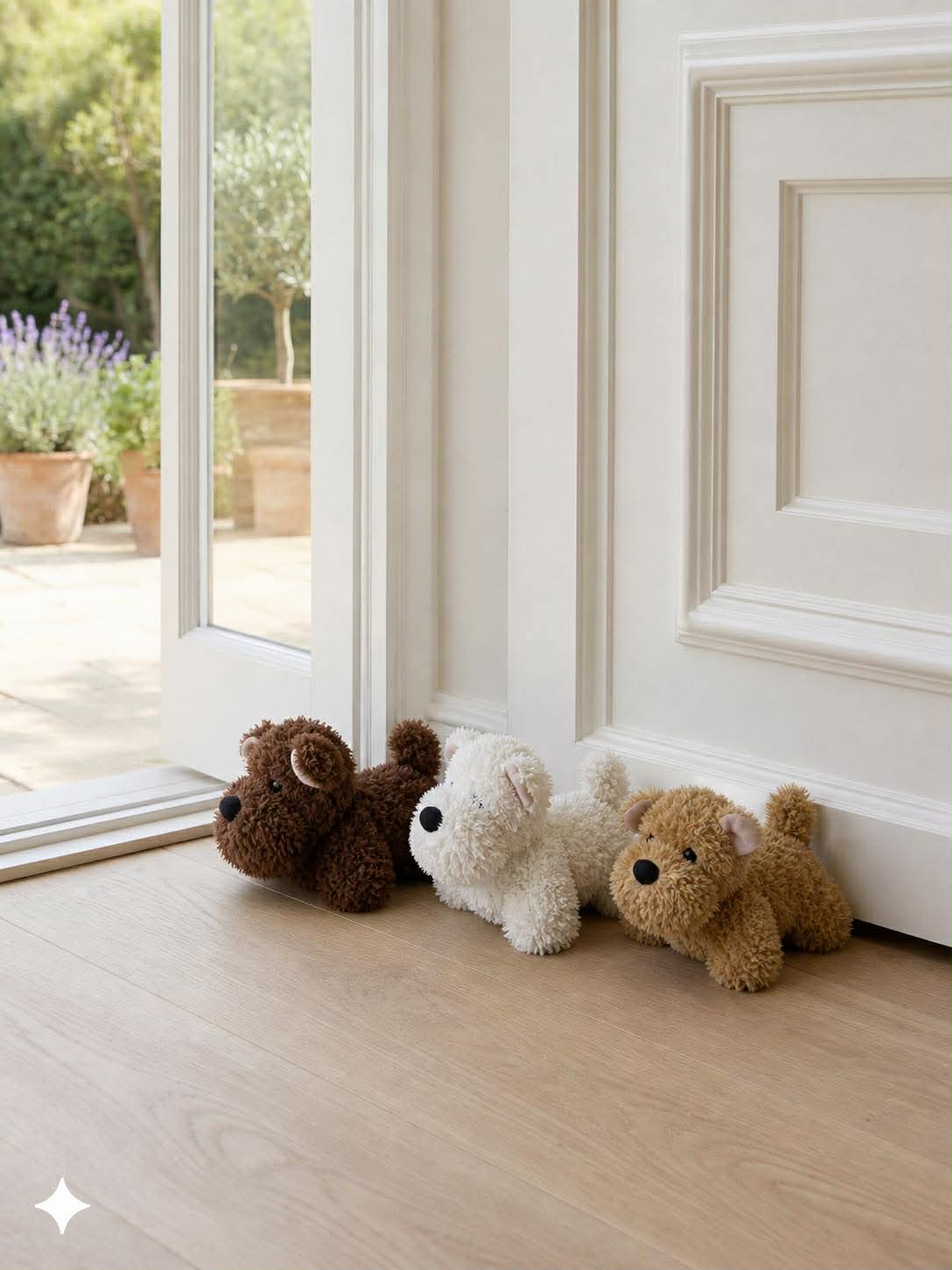 Butée de porte peluche Chien - Plusieurs couleurs