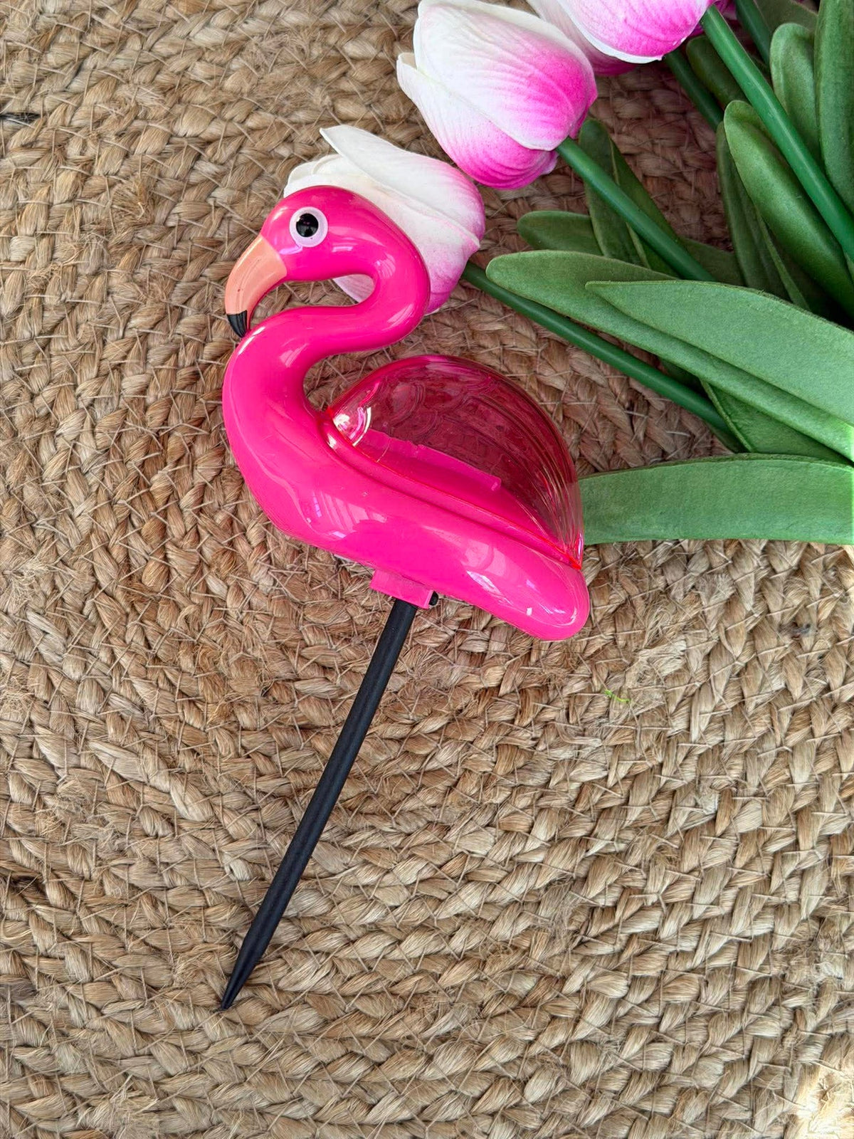 Flamant rose sur pique - Solaire