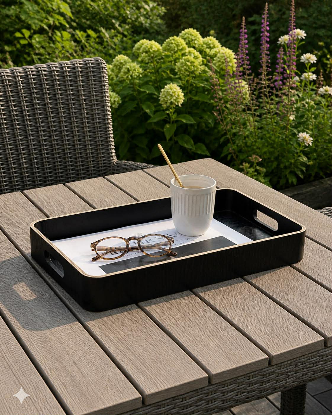 Plateau black wood - plusieurs tailles