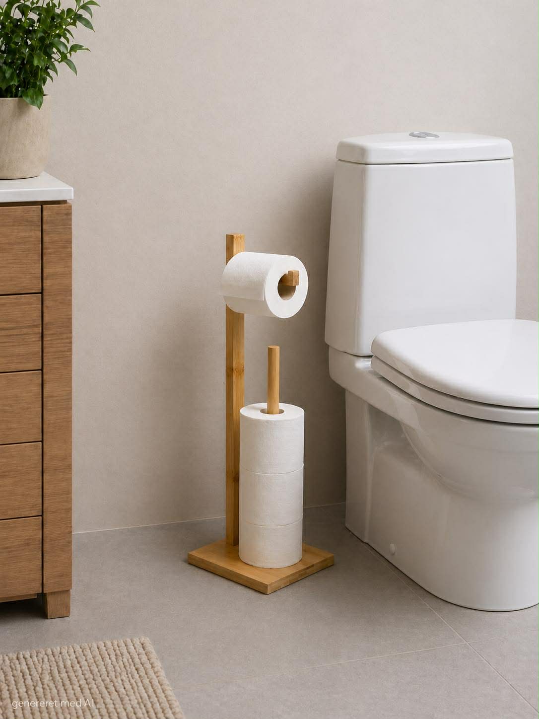 Porte-rouleau de papier toilette en bambou