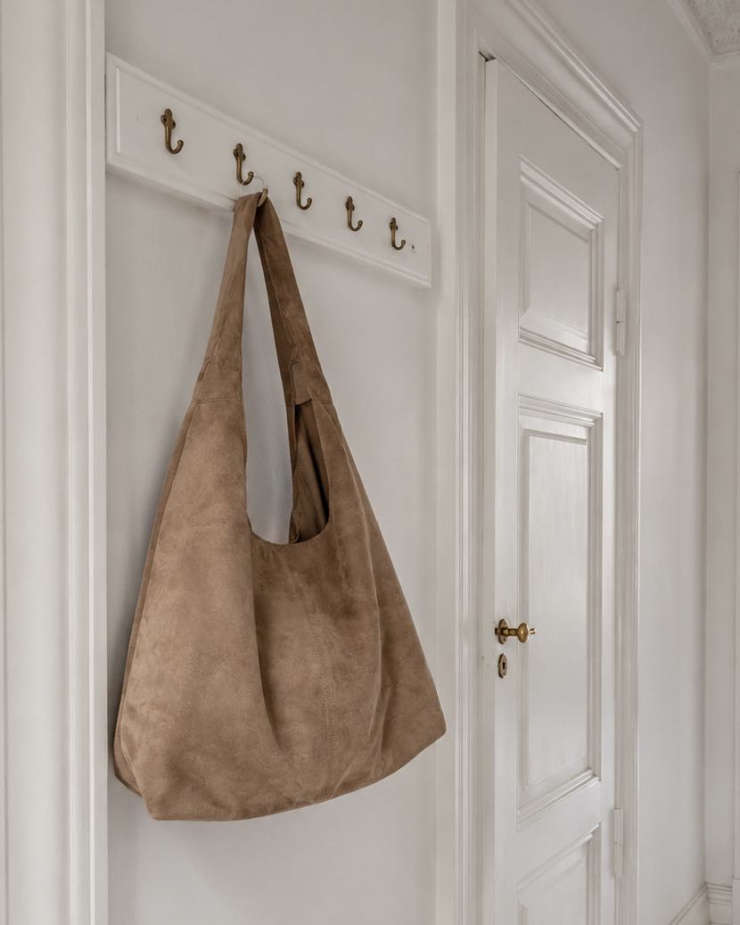 Shopper daim - Nude brown