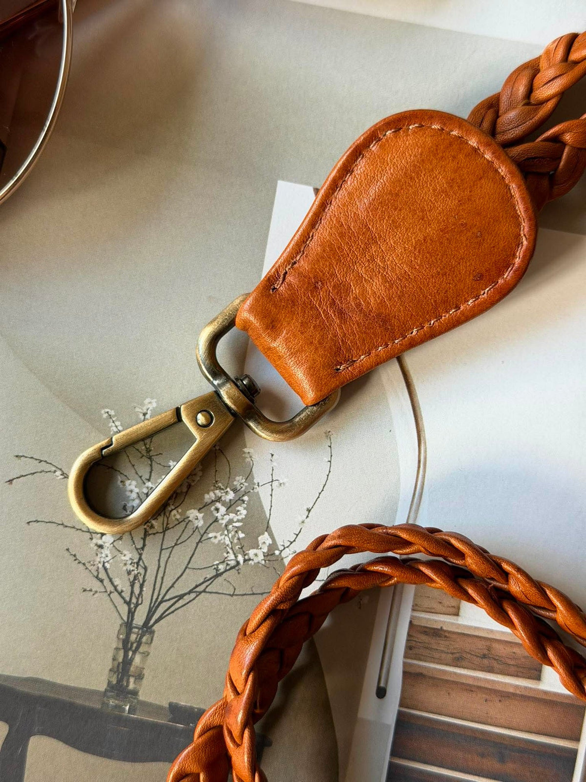 Lanière porte-clés - MIKO cognac washed
