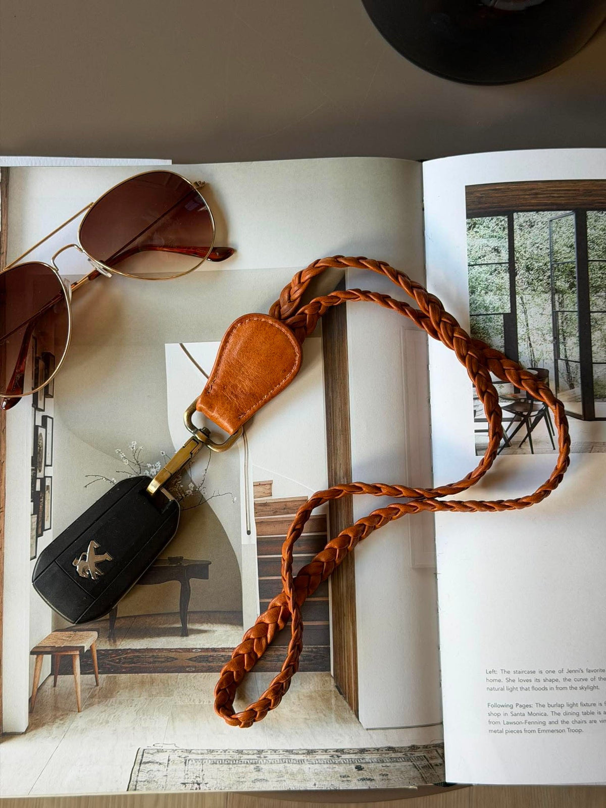 Lanière porte-clés - MIKO cognac washed