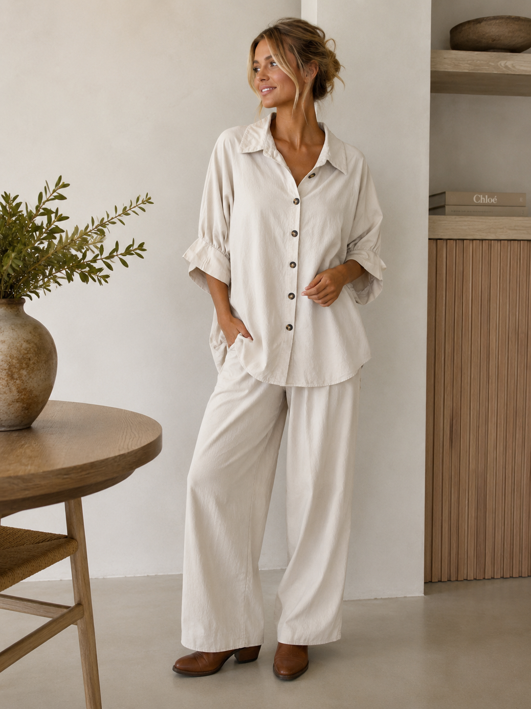Chemise Kaori beige