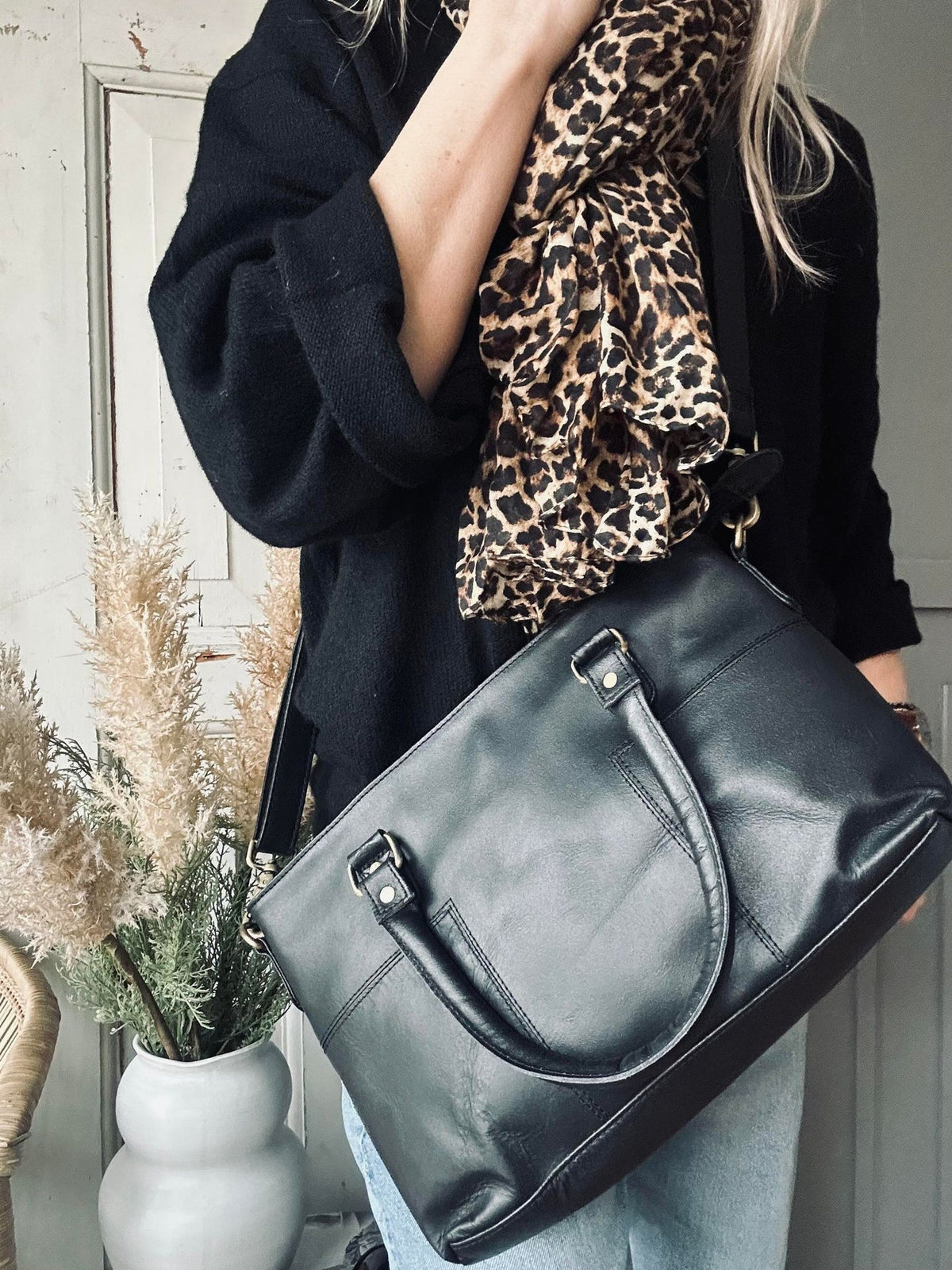 Shopper / sac de travail Tessa - Black