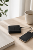 Mini batterie externe solaire avec câbles, 10 000 mAh