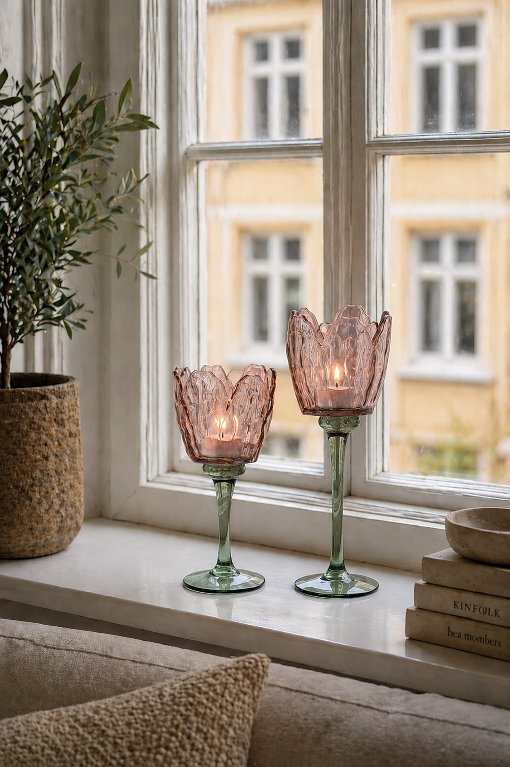 Chandelier flower - Rose / vert