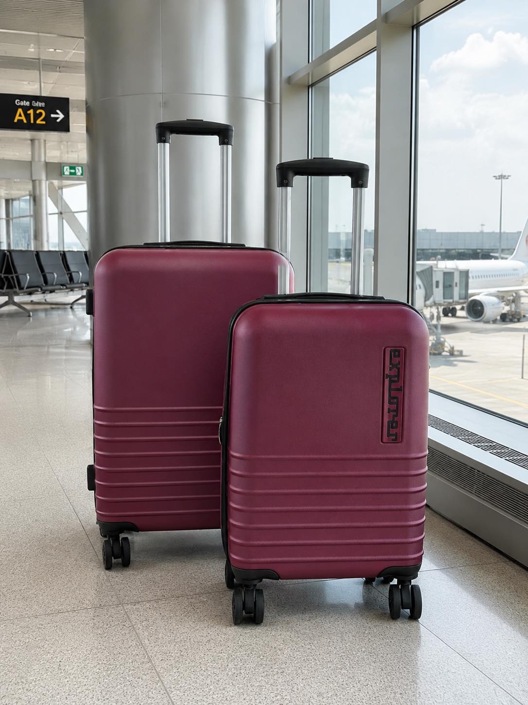 Set de valises de 2 pièces – Bordeaux