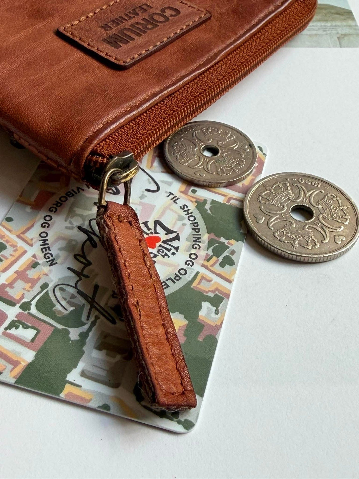 Portefeuille - washed dark cognac