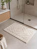 Tapis de bain à rectangles - Plusieurs couleurs