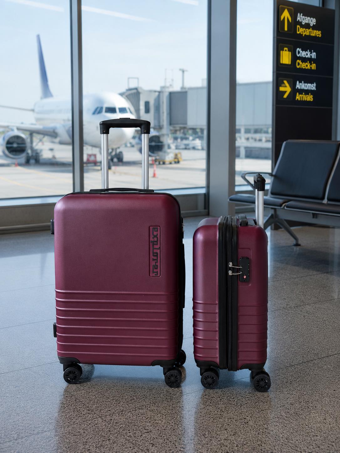 Set de valises de 2 pièces – Bordeaux