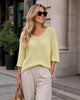 Pull en maille Minna jaune clair