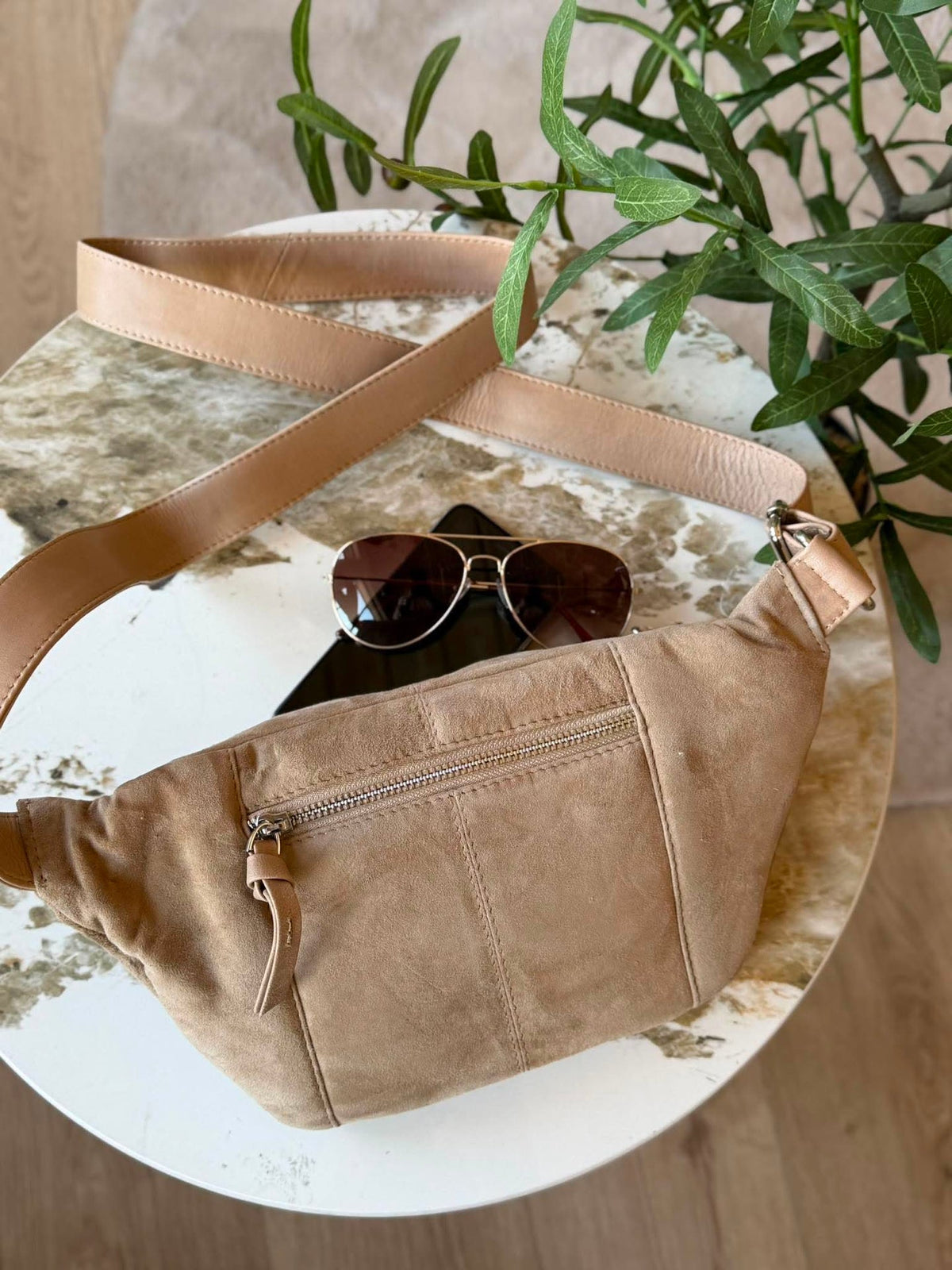 Bumbag JUNE daim - Ivory