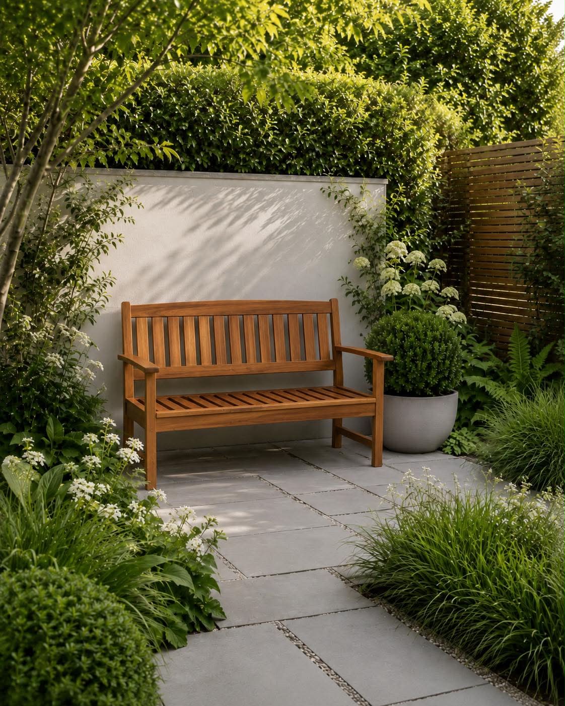 Banc de jardin en acacia