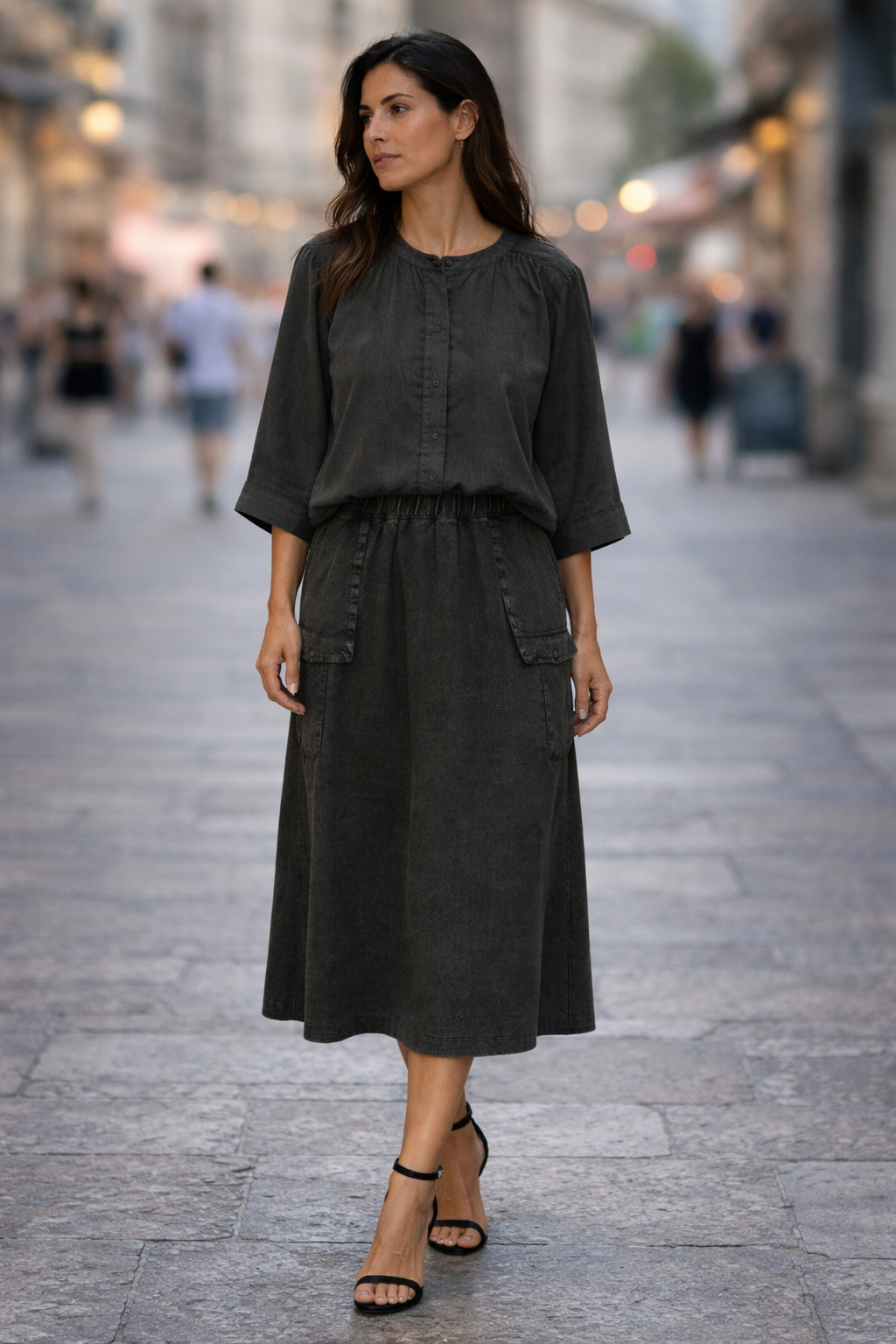Chemise-blouse Victoria - Gris pierre