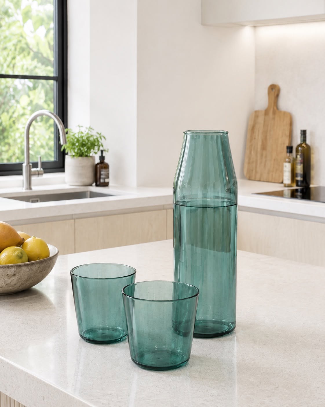 Verre Nine Milk + carafe - AQUA