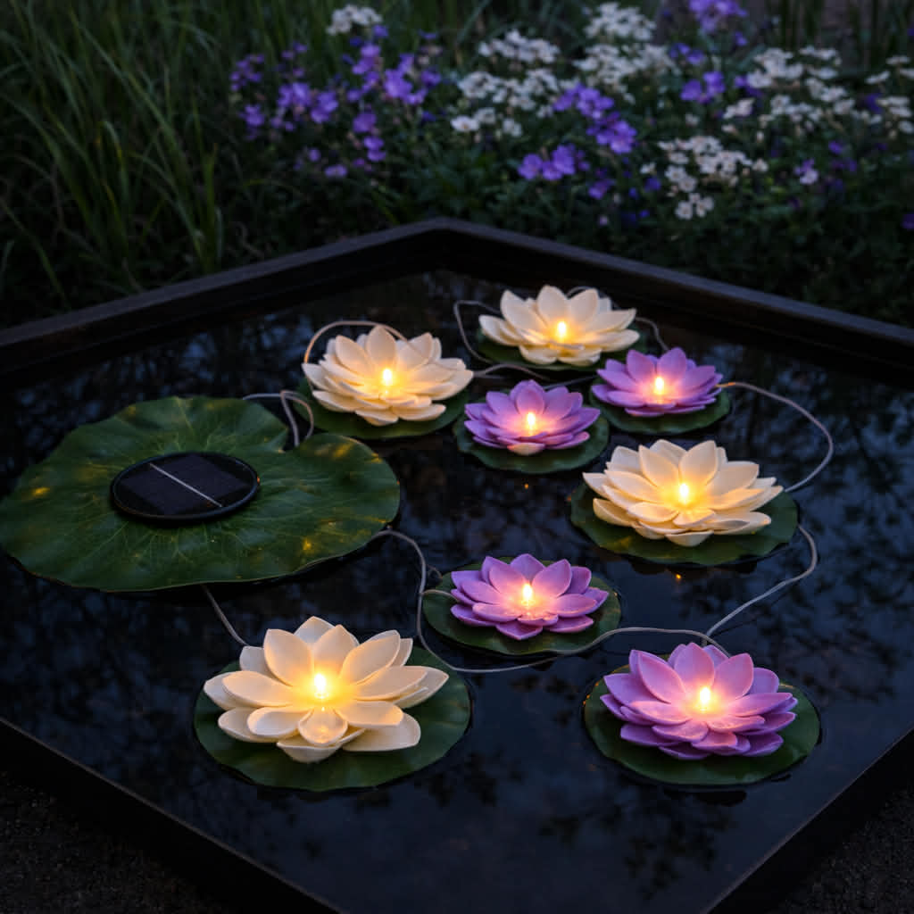 Chaîne Lotus avec Solar - 8 fleurs