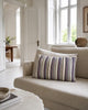 Coussin avec garnissage - Pastel rayé multicolore 40x60