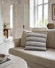 Coussin garni - pastel rayé multicolore 45x45