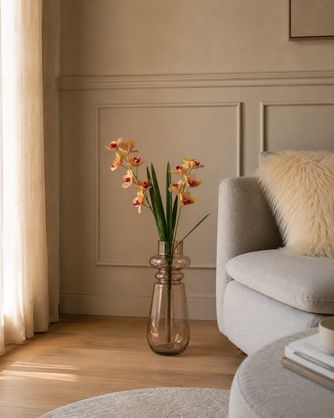 Tige d’orchidée - Rose 70 cm