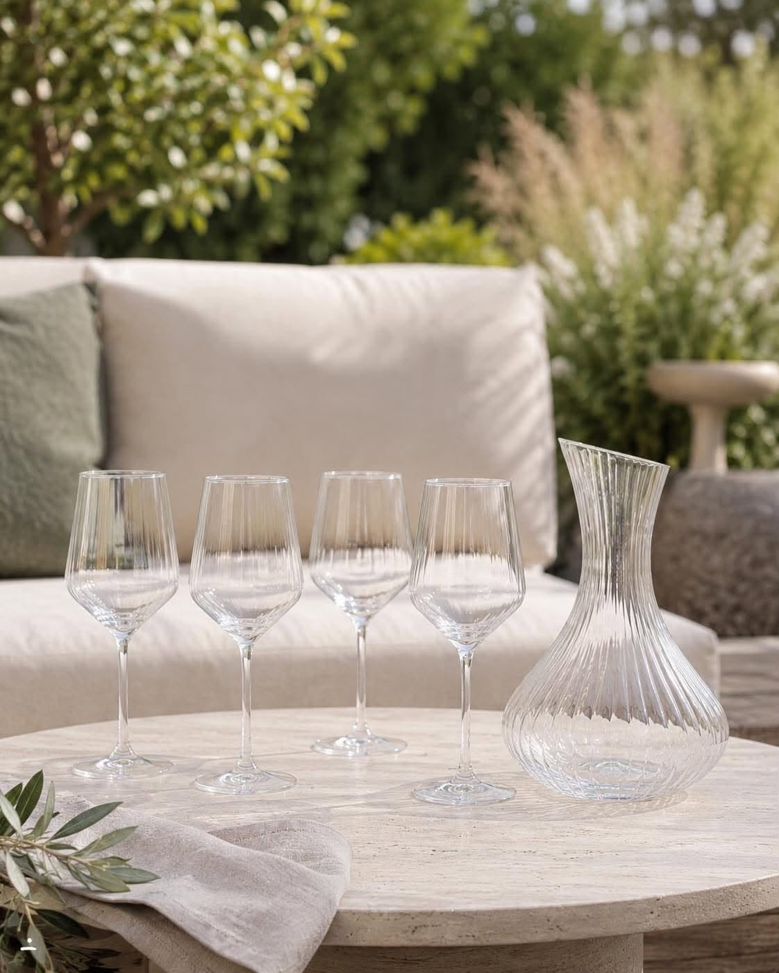 Ensemble de carafe en verre (5 pièces) – Carafe et verre à vin