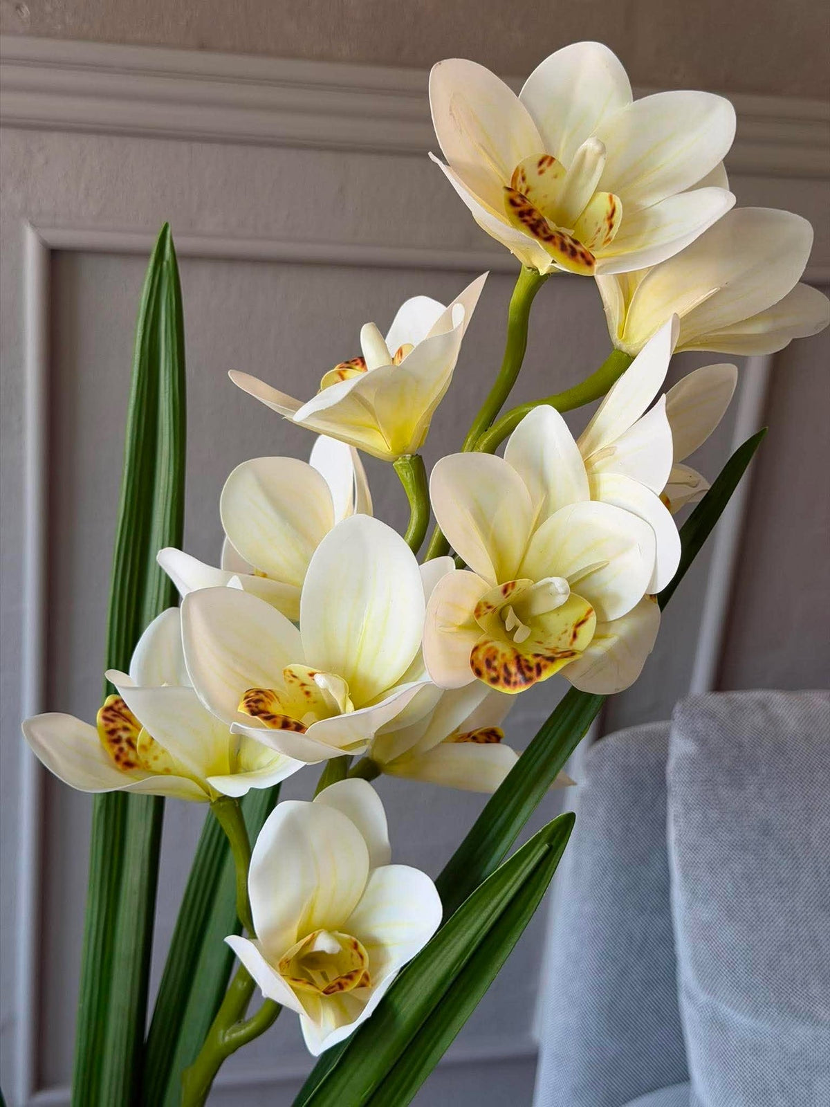 Tige d’orchidée - 78 cm blanc / jaune