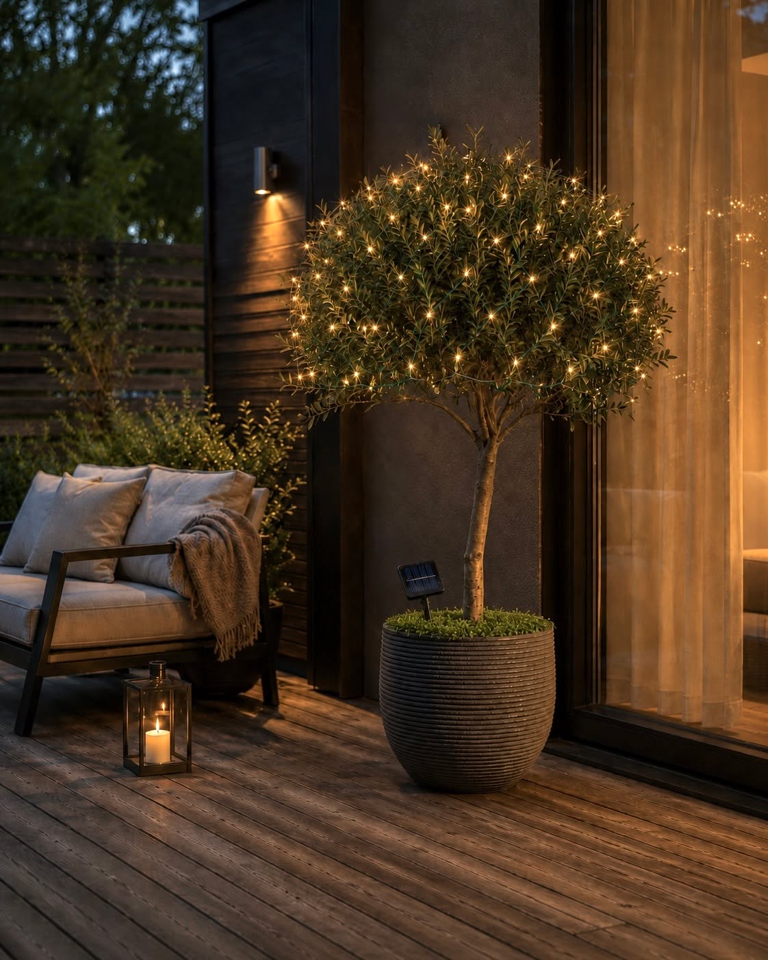 Filet guirlande solaire à 60 LED