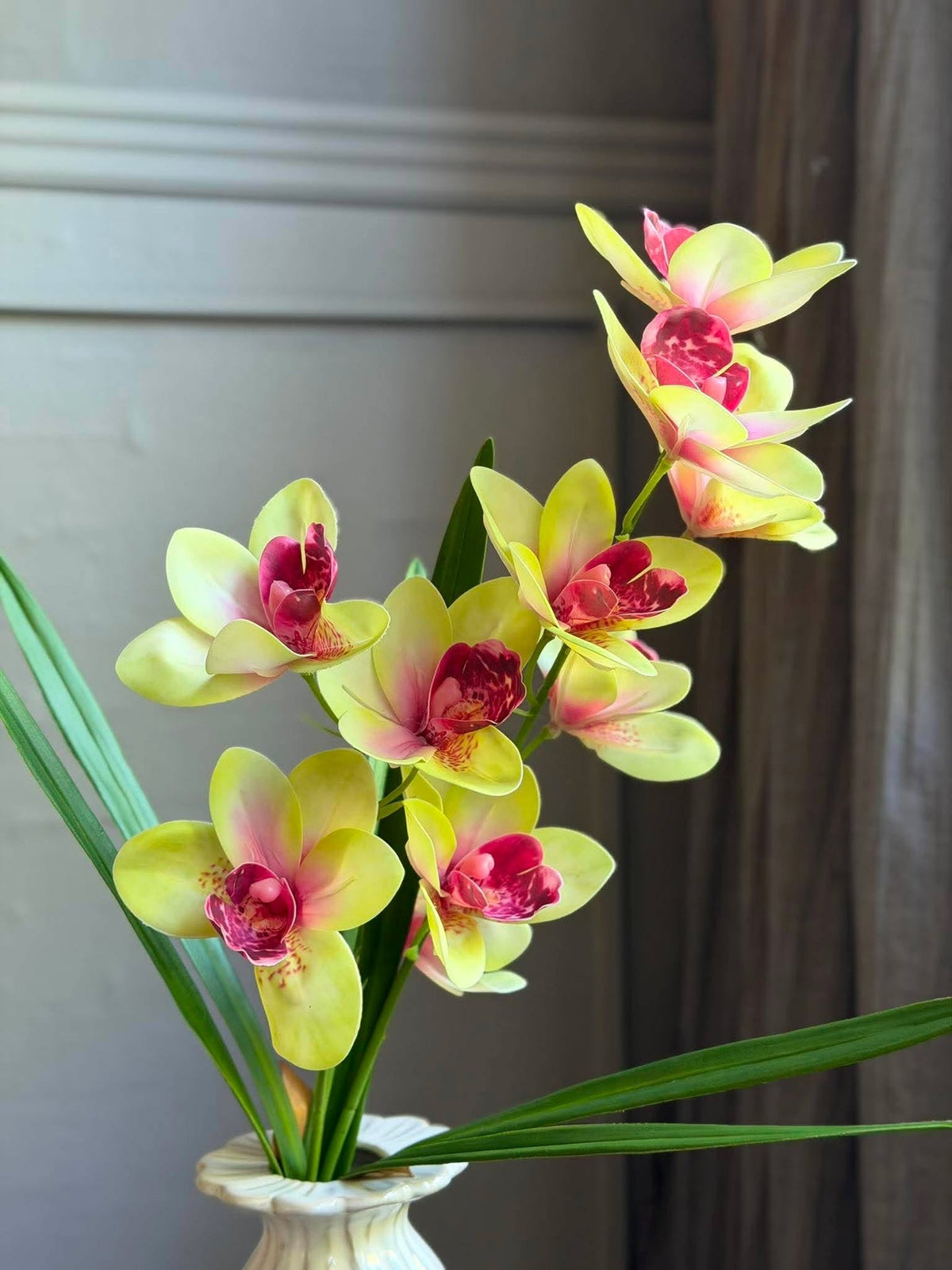 Tige d’orchidée - 43 cm Rose / jaune