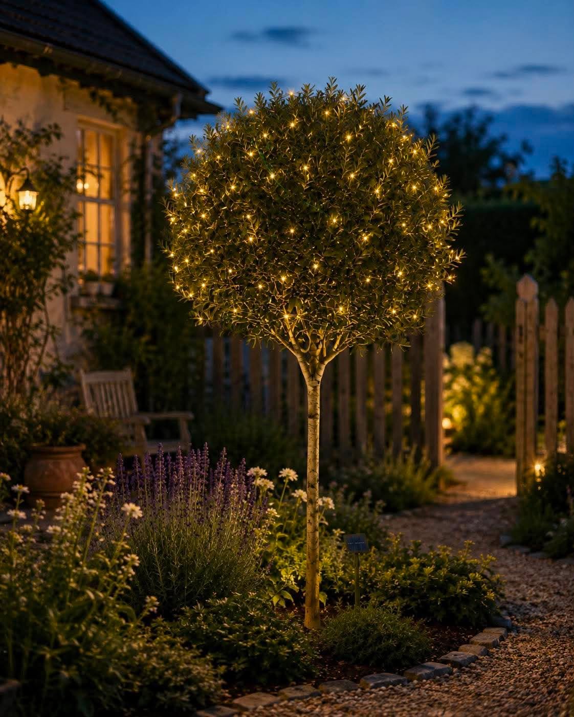 Filet guirlande solaire à 60 LED