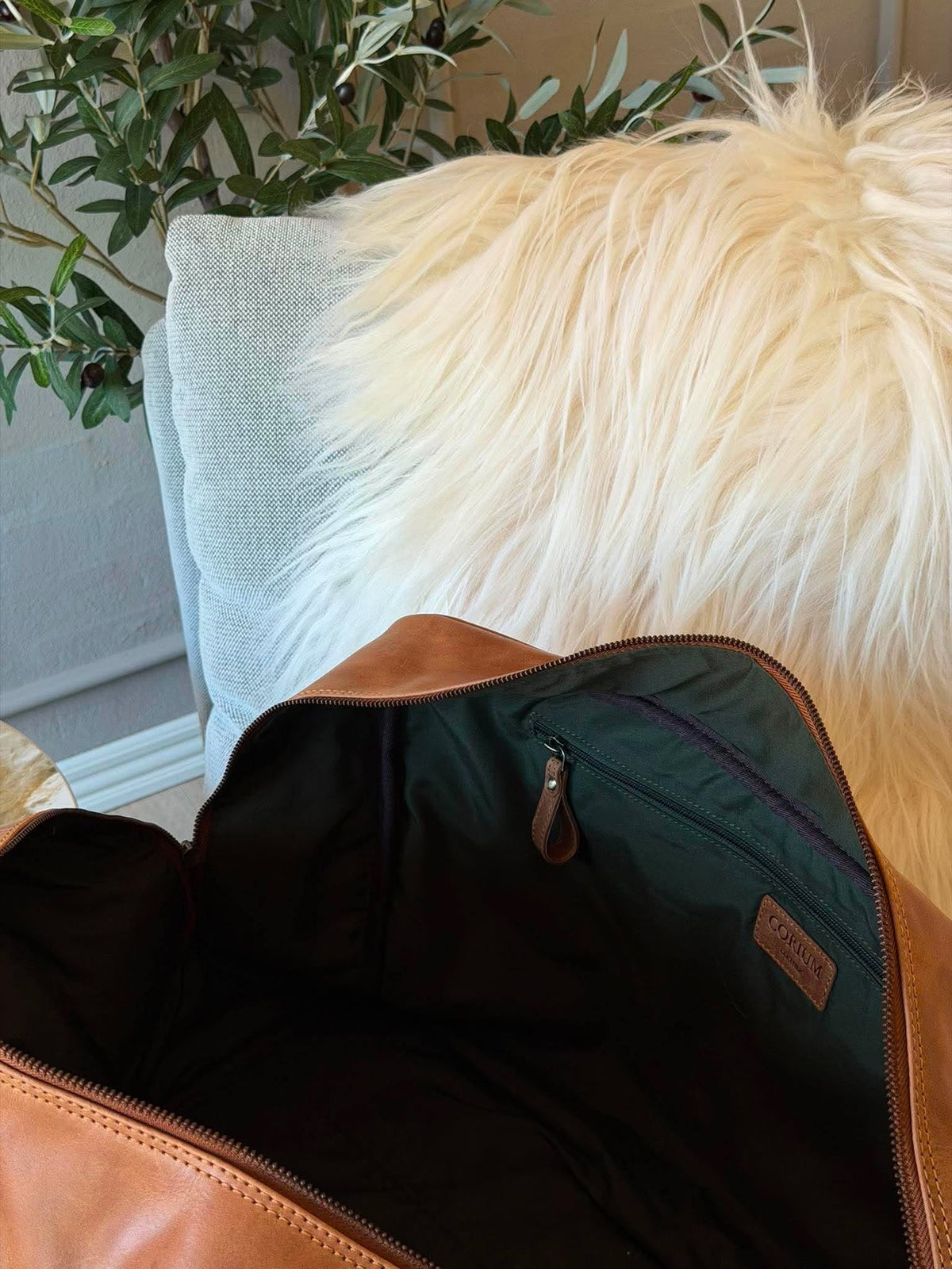 Sac de week-end Vinted cognac