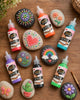 Peinture sur galets - 6 couleurs différentes