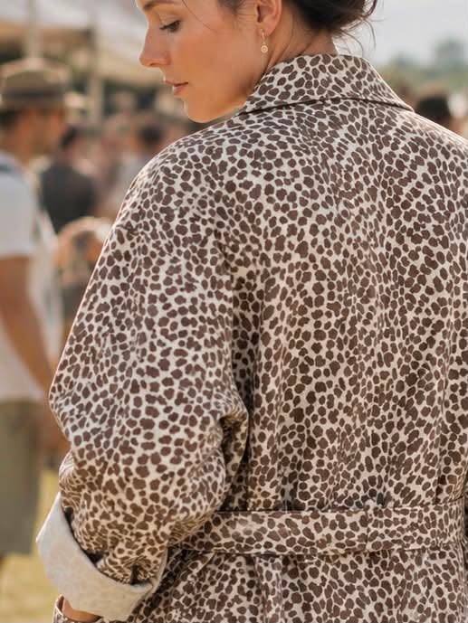 Veste canvas léopard
