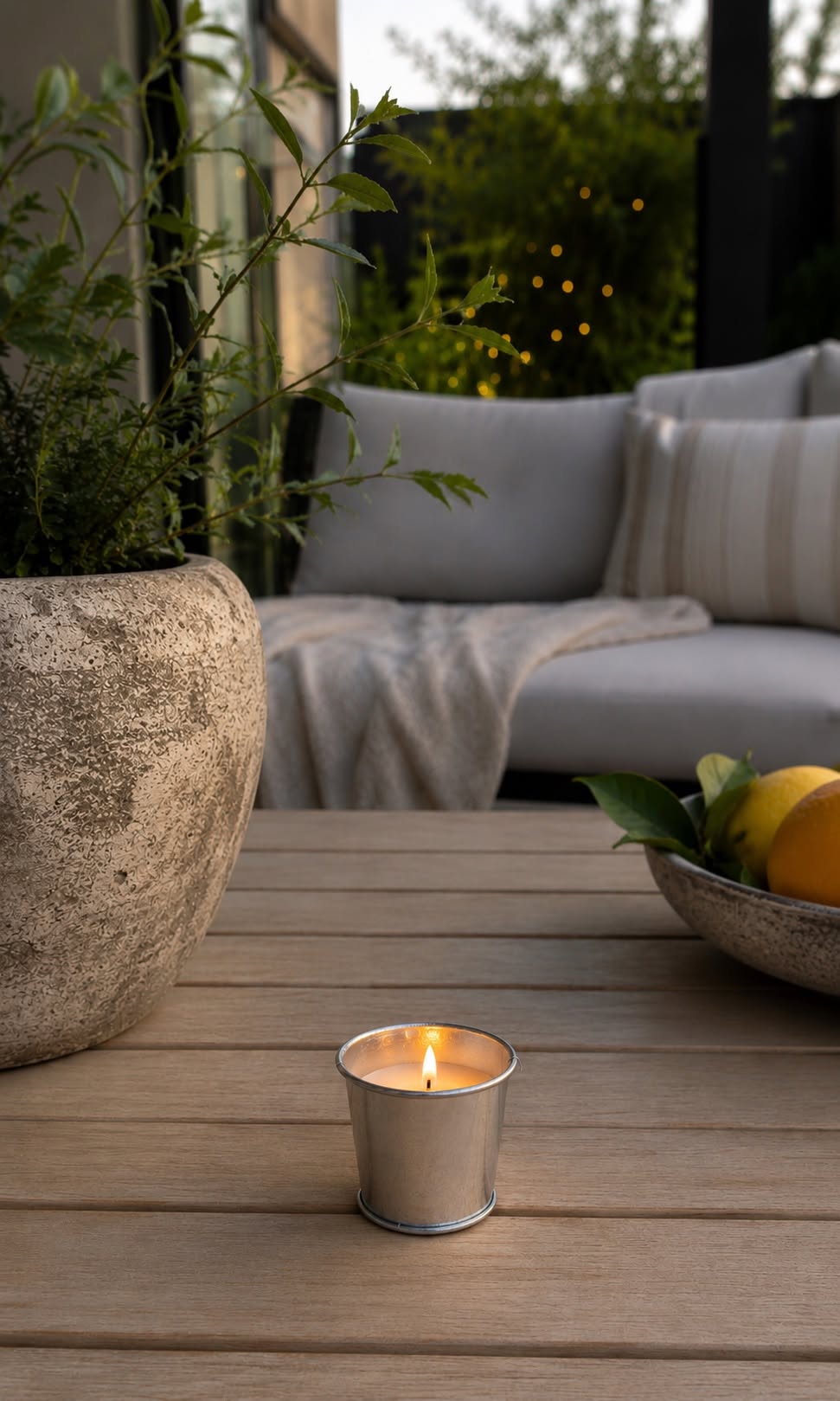 Citronella MINI dans un bougeoir en étain
