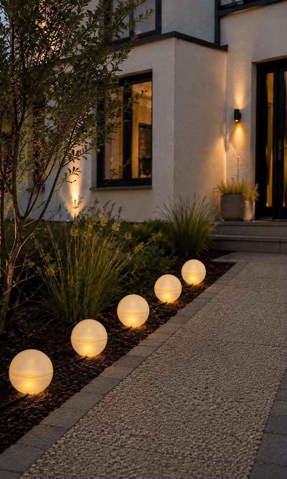 Lampes de jardin à énergie solaire - 5 boules