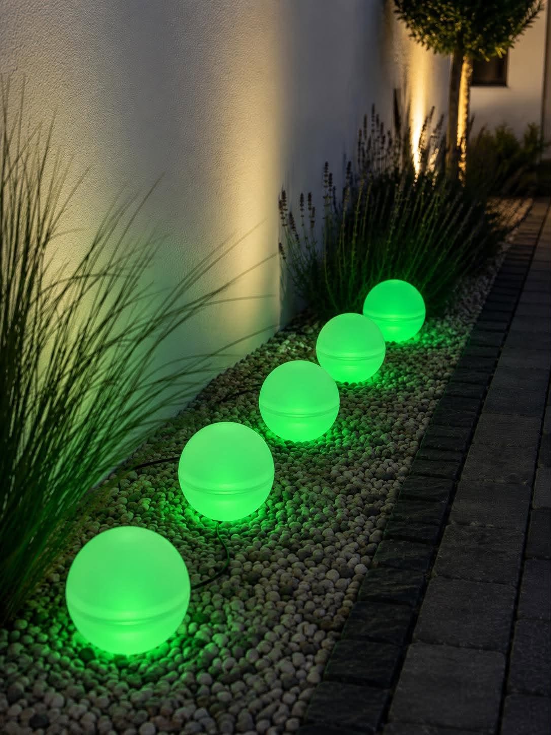 Lampes de jardin à énergie solaire - 5 boules