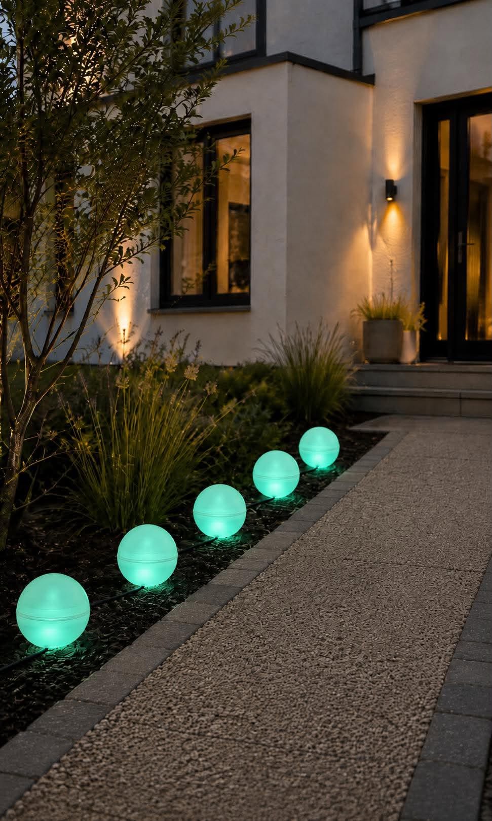 Lampes de jardin à énergie solaire - 5 boules