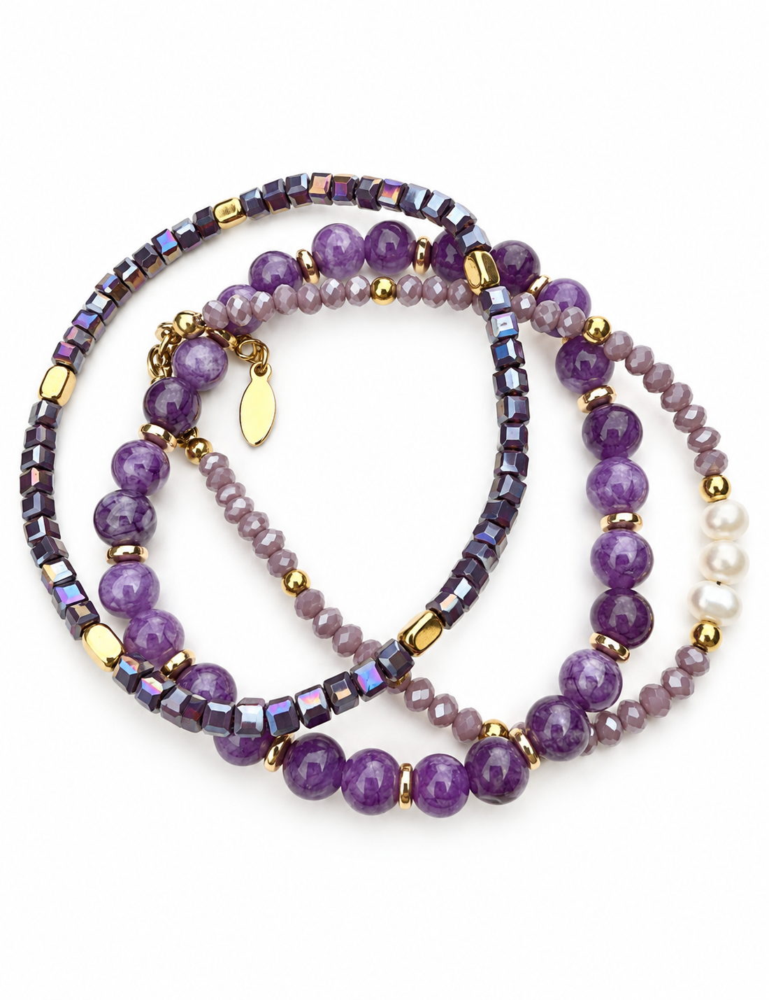 Bracelet GISELE Lavande – Lot de 3