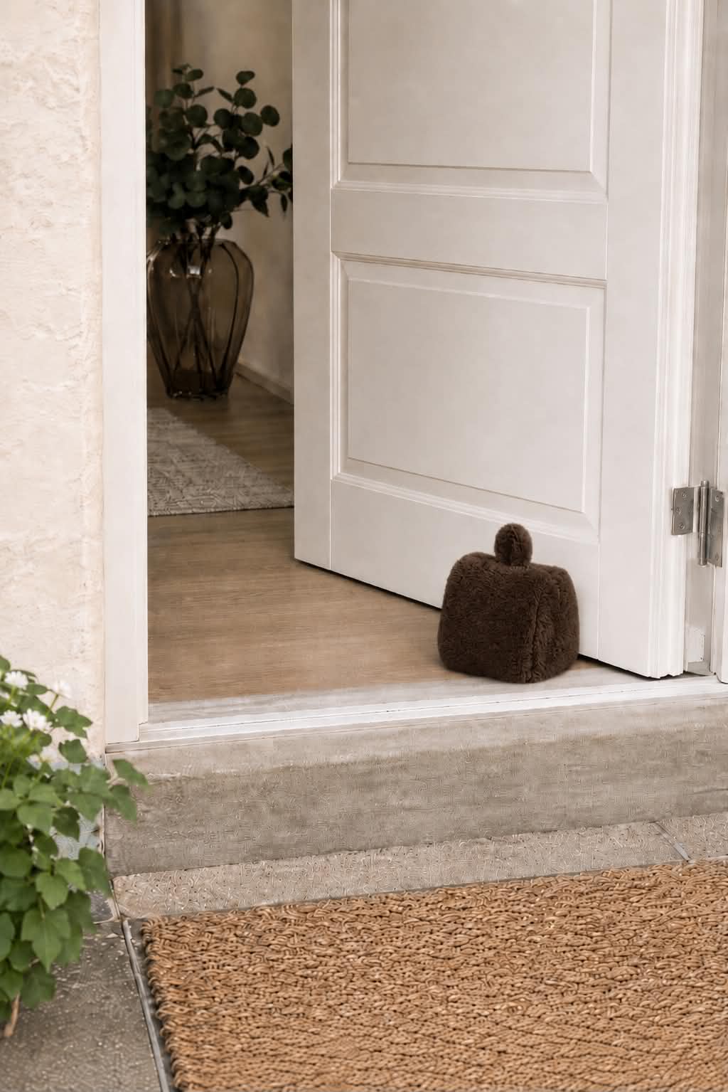 Cale-porte en peluche - Plusieurs couleurs