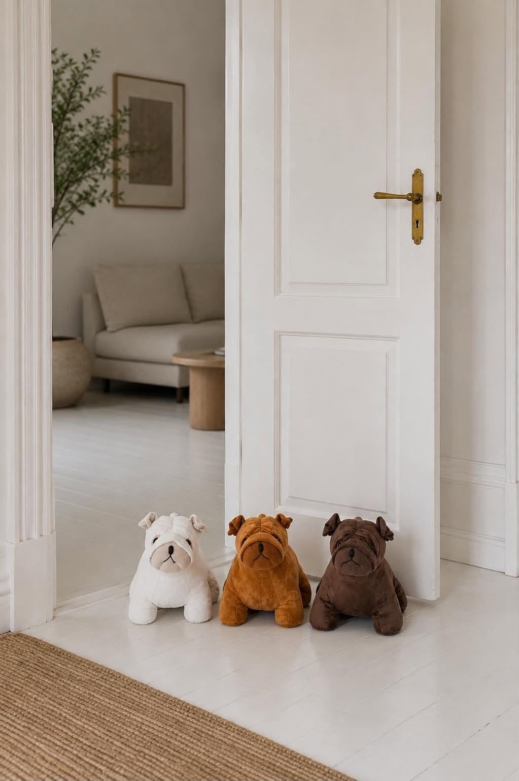 Cale-porte Bouledogue français - White