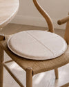 Coussin en cuir - Beige Dia 38cm