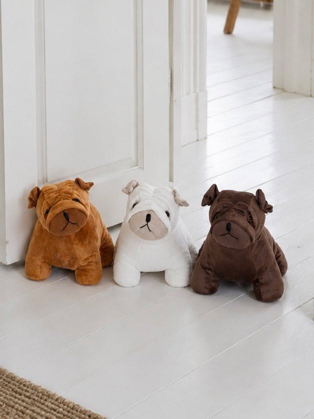 Butée de porte Bouledogue français - Beige
