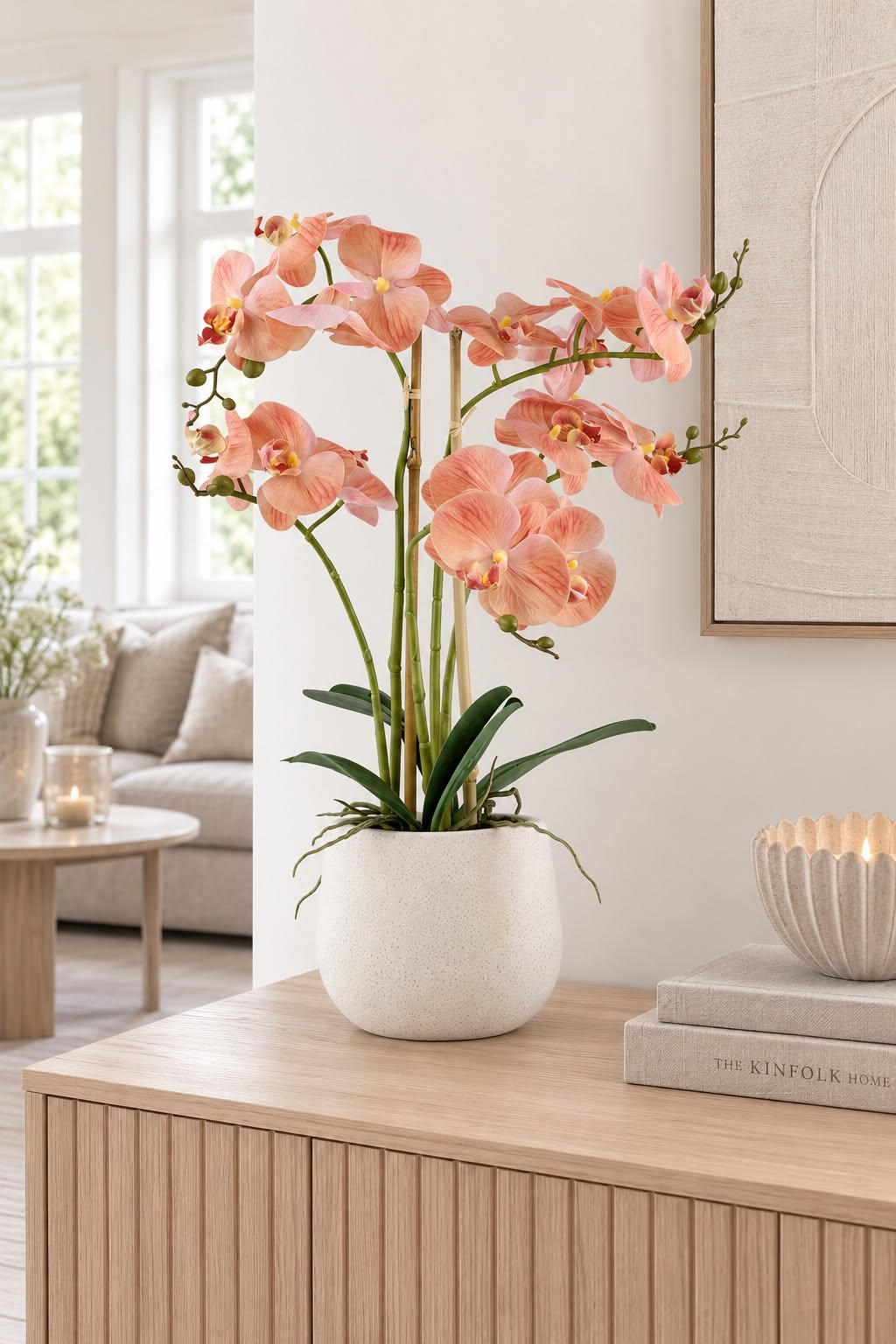 Orchidée en pot - Rose 50cm